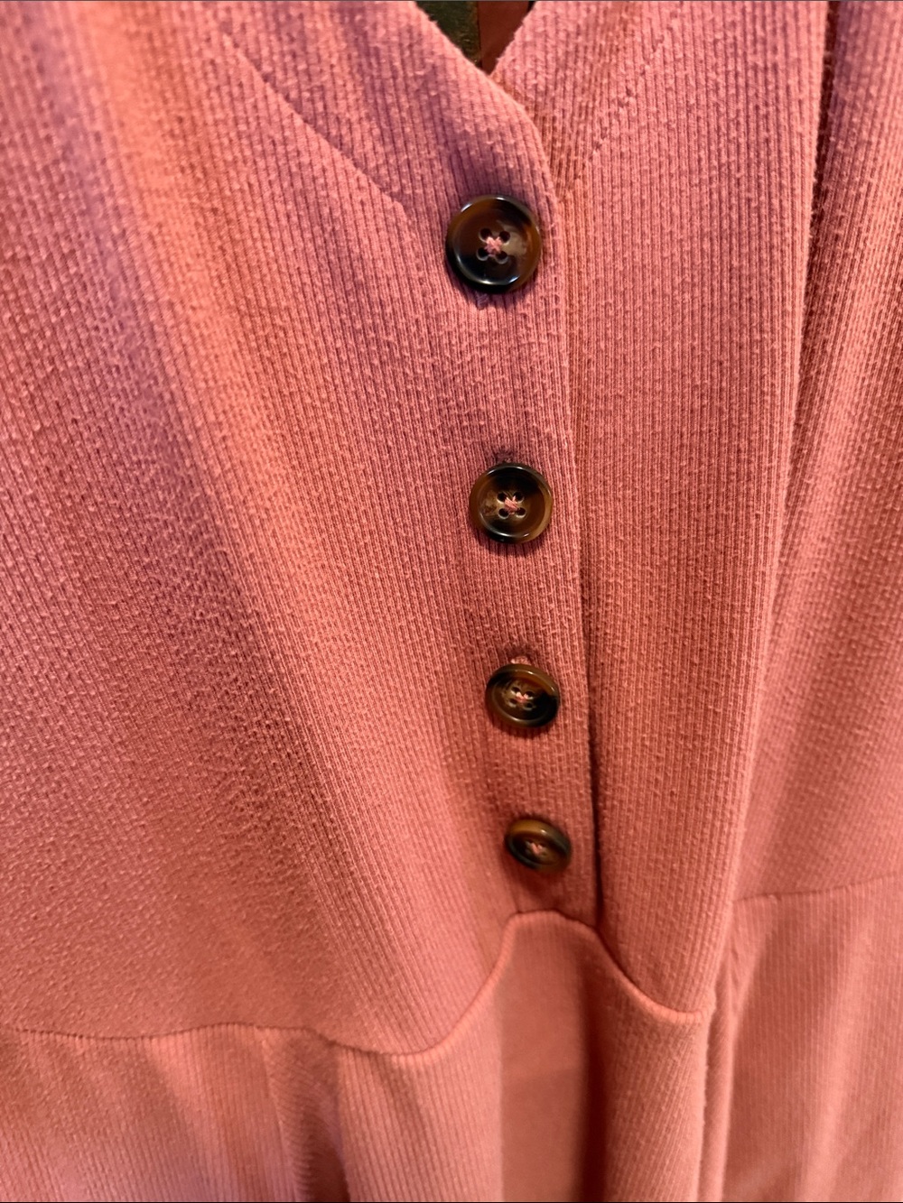 torrid Rose-Pink V-Neck Button-Front Midi Dress - Picture 3 of 7